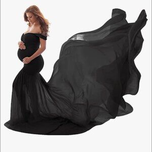 Maternity Dress (Photo Shoot) / Black / One Size